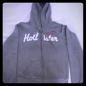 Hollister grey zip up